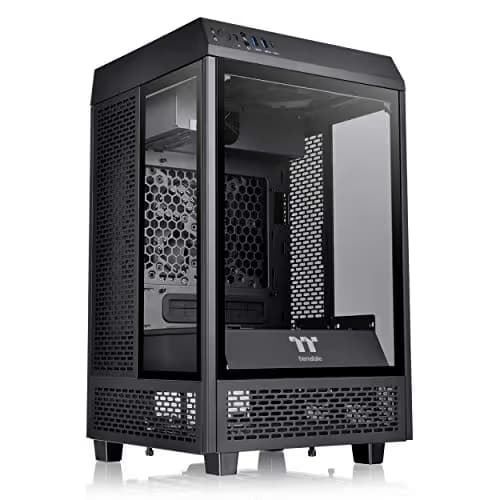 Thermaltake The Tower 100 Mini-ITX Tower Black Tempered Glass Side Panel image