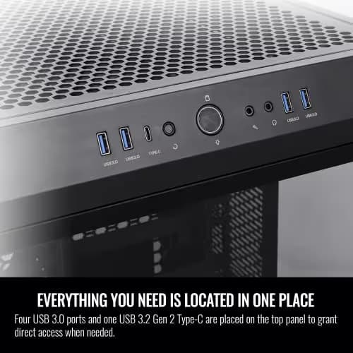 Thermaltake The Tower 500 ATX Mid Tower Black Tempered Glass Side Panel image