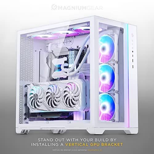 MagniumGear NEO QUBE 2 ATX Mid Tower White Tempered Glass Side Panel image