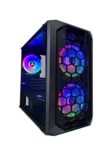 Apevia Prodigy Micro ATX Mini Tower Black with Tempered Glass Side Panel and USB 3.2 Gen 1 Type-A, USB 2.0 Type-A image