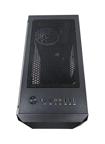 Apevia Prodigy Micro ATX Mini Tower Black with Tempered Glass Side Panel and USB 3.2 Gen 1 Type-A, USB 2.0 Type-A image