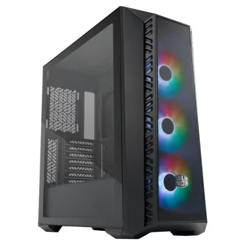 Cooler Master MasterBox 520 Mesh ATX Mid Tower Black / White Tempered Glass Side Panel image