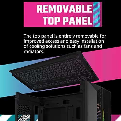Cooler Master MasterBox 520 Mesh ATX Mid Tower Black / White Tempered Glass Side Panel image