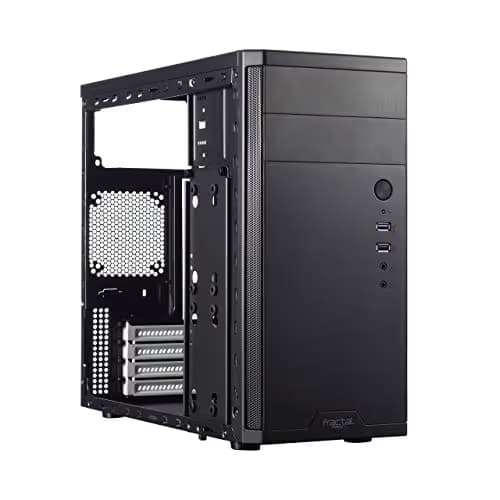 Fractal Design Core 1100 Micro ATX Mini Tower Black with Front Panel USB 3.2 Gen 1 Type-A and USB 2.0 Type-A image