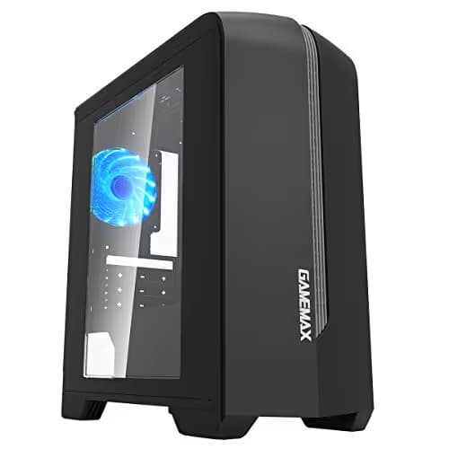 GameMax Centauri MicroATX Mid Tower Black / Gray with Acrylic Side Panel and USB 3.2 Gen 1 Type-A USB 2.0 Type-A image
