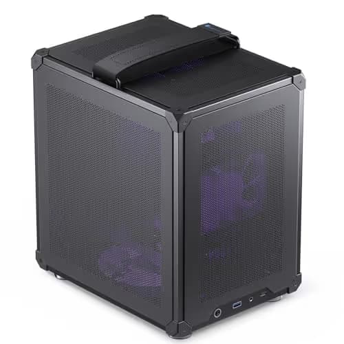 Jonsbo C6 Micro ATX Mini Tower Black with Mesh Side Panel and USB 3.2 Gen 1 Type-A Front Panel image