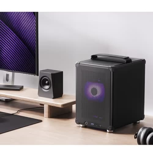 Jonsbo C6 Micro ATX Mini Tower Black with Mesh Side Panel and USB 3.2 Gen 1 Type-A Front Panel image