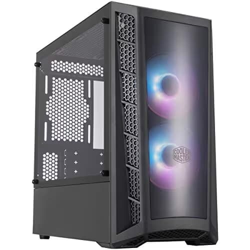 Cooler Master MasterBox MB320L ARGB MicroATX Mini Tower Black with Tempered Glass Side Panel and USB 3.2 Gen 1 Type-A Front Panel image
