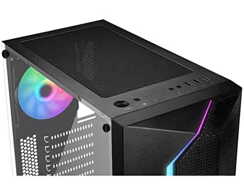 MSI MAG VAMPIRIC 100R ATX Mid Tower Black with Tempered Glass Side Panel and USB 3.2 Gen 1 Type-A, USB 2.0 Type-A image