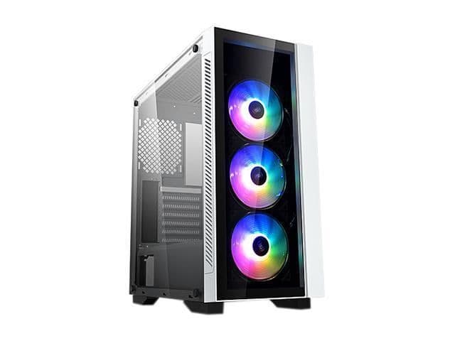 Deepcool MATREXX 55 V3 ADD-RGB 3F ATX Mid Tower White / Black Tempered Glass Side Panel, ADD-RGB, 3F, USB 3.2 Gen 1 Type-A, USB 2.0 Type-A main image