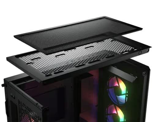 Cougar Duoface Pro RGB ATX Mid Tower Black with Tempered Glass Side Panel, USB 3.2 Gen 2 Type-C, USB 3.2 Gen 1 Type-A, and USB 2.0 Type-A image