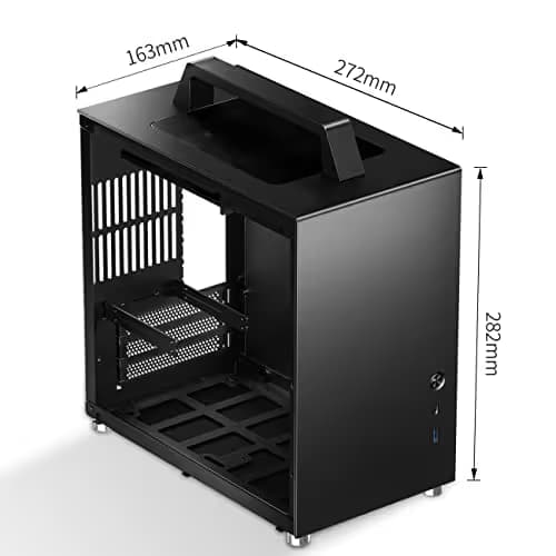 Jonsbo T8 PLUS Mini-ITX Desktop Black with Tempered Glass Side Panel and USB 3.2 Gen 1 Type-A image