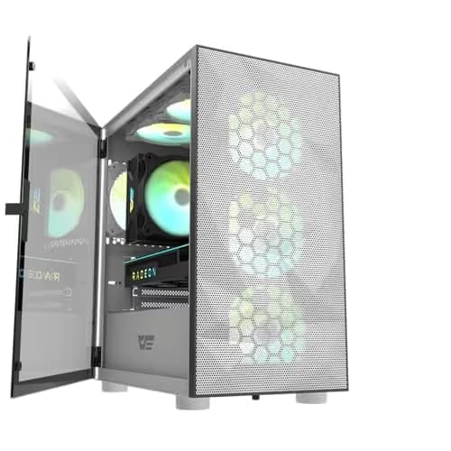 darkFlash DLM 21 MicroATX Mid Tower Black Tempered Glass Side Panel image