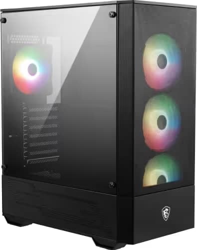 MSI MAG FORGE 112R ATX Mid Tower Black Tempered Glass Side Panel, USB 3.2 Gen 1 Type-A Front Panel main image