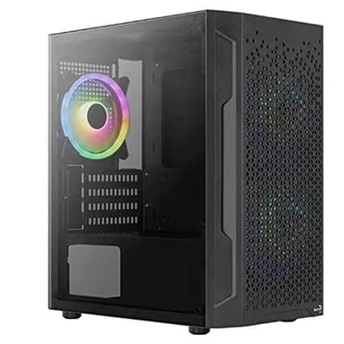Aerocool Trinity Mini V2 MicroATX Mini Tower Black Tempered Glass Side Panel main image
