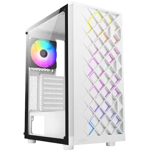 Azza Spectra ATX Mid Tower White with Tempered Glass Side Panel and Front Panel USB 3.2 Gen 1 Type-A, USB 2.0 Type-A main image