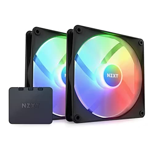 NZXT F Core 140mm Black RGB PWM 2-Pack 89.48 CFM Fans main image