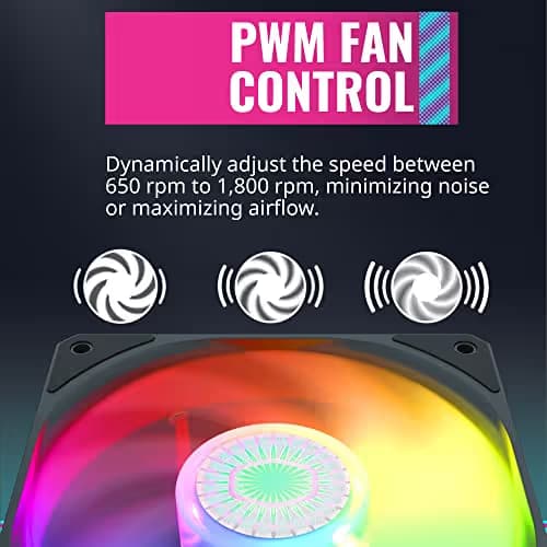 Cooler Master SickleFlow 120mm White Addressable RGB PWM 62 CFM 1-Pack image