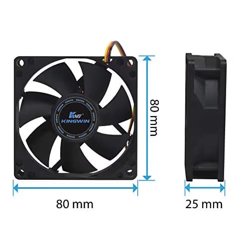 Kingwin CF-08LB 80mm Black 1-Pack image