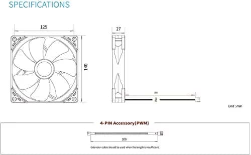 Scythe Kaze Flex140 Square 140mm Gray / Black PWM 100.8 CFM image