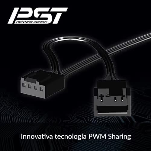 ARCTIC P12 PST 120mm Black A-RGB PWM 0dB 48.8 CFM 3-Pack image