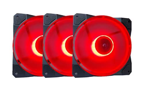 Apevia Cosmos CO312L-RD 120mm Black Red LED 3-Pack image