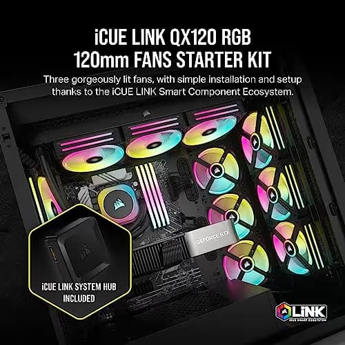 Corsair iCUE LINK QX120 120mm Black RGB image