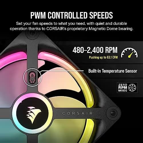 Corsair iCUE LINK QX120 120mm Black RGB image