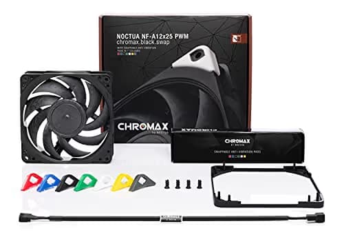 Noctua NF-A12x25 120mm Black PWM chromax.black.swap 60.09 CFM 1-Pack image