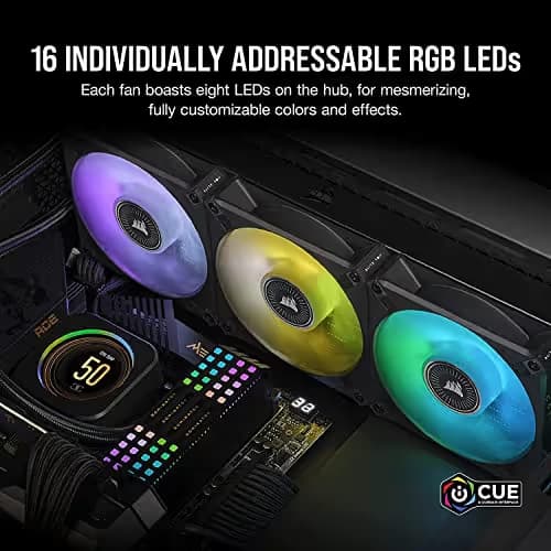 Corsair iCUE ML RGB ELITE Premium 140mm White Addressable RGB PWM 82.9 CFM image