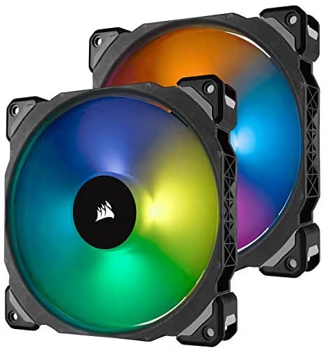 Corsair ML140 PRO 140mm Black / White RGB PWM 55.4 CFM 2-Pack main image