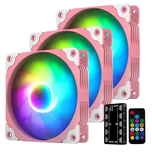 Vetroo ARGB120 120mm Pink PWM RGB 3-Pack image