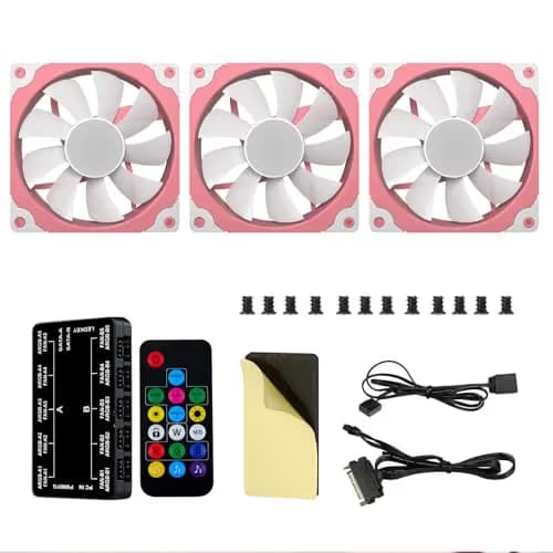 Vetroo ARGB120 120mm Pink PWM RGB 3-Pack image