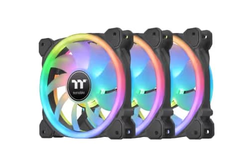 Thermaltake SWAFAN 14 140mm Black RGB 77.6 CFM 3-Pack image