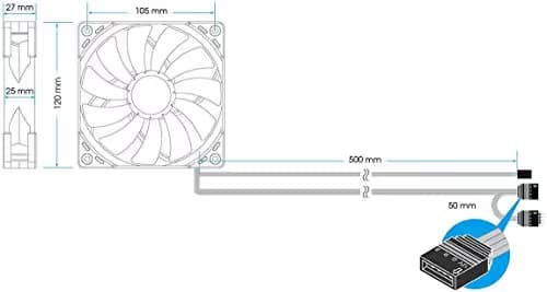 Scythe Kaze Flex 120mm Black / White RGB PWM 51.17 CFM image