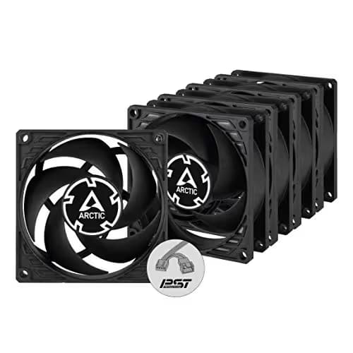 ARCTIC P8 80mm Black PWM PST 23.4 CFM 5-Pack main image