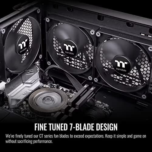 Thermaltake CT140 140mm Black PWM 77.37 CFM 2-Pack image