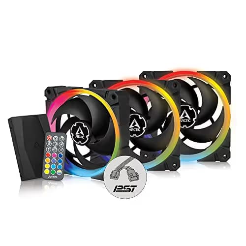 ARCTIC BioniX P120 120mm Black Addressable RGB PWM 48 CFM 3-Pack main image
