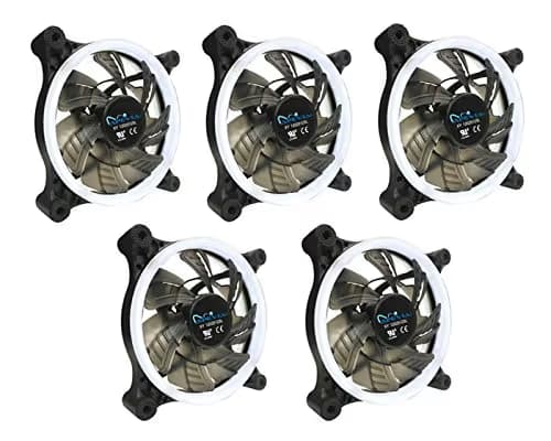 Apevia C 120mm Black / White White LED 5-Pack main image
