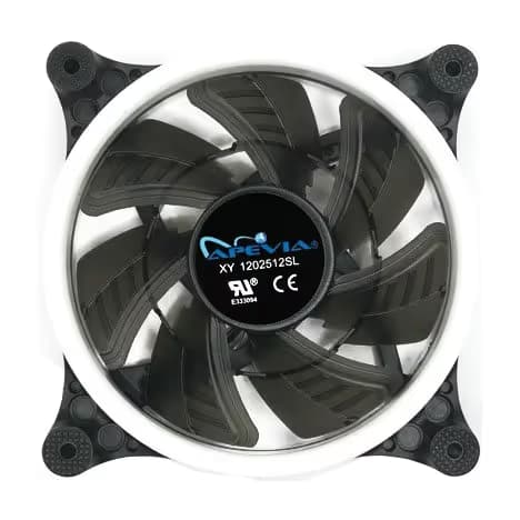 Apevia C 120mm Black / White White LED 5-Pack image