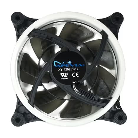 Apevia C 120mm Black / White White LED 5-Pack image