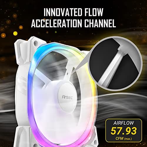 Antec Fusion 120 120mm Black ARGB PWM 3-Pack image