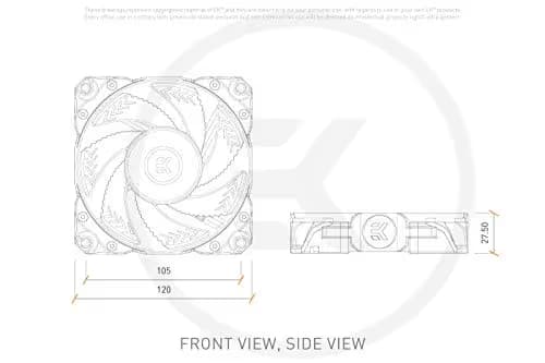 EK Vardar X3M 120mm Black PWM Addressable RGB 120ER 67 CFM image