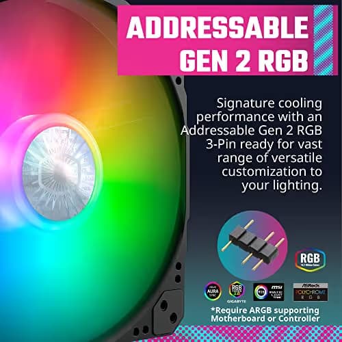 Cooler Master SickleFlow 200mm Black / Translucent White PWM ARGB 1-Pack image