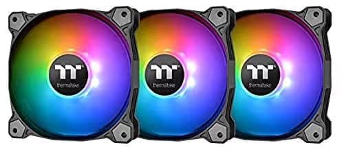 Thermaltake Pure Plus RGB TT Premium Edition 140mm Black RGB PWM 70.32 CFM 3-Pack main image