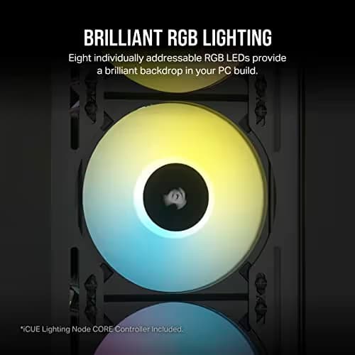 Corsair iCUE AF120 RGB ELITE 120mm Black Addressable RGB PWM 3-Pack image