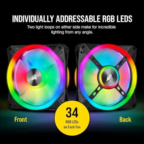 Corsair iCUE QL120 120mm Black RGB PWM 3-Pack image