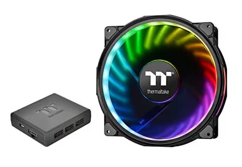 Thermaltake Riing Plus TT Premium Edition 200mm Black Addressable RGB PWM 117.96 CFM 1-Pack image