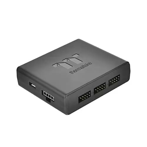 Thermaltake Riing Plus TT Premium Edition 200mm Black Addressable RGB PWM 117.96 CFM 1-Pack image