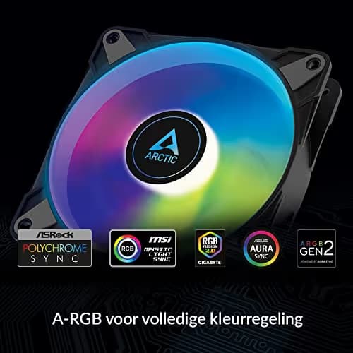 Arctic P12 PST 120mm Black A-RGB PWM 48.8 CFM image